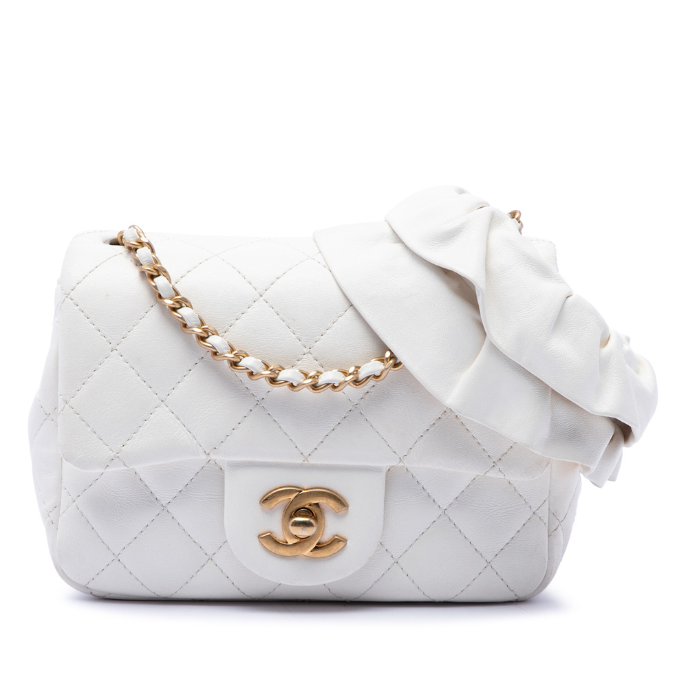 Pre-Loved Chanel Mini Square Lambskin Romance Single Flap